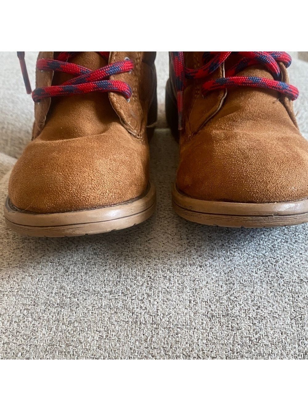 Steve Madden Kids Tan Lace-Up Boots w/ Zipper Sz 11 - Picture 3 of 10